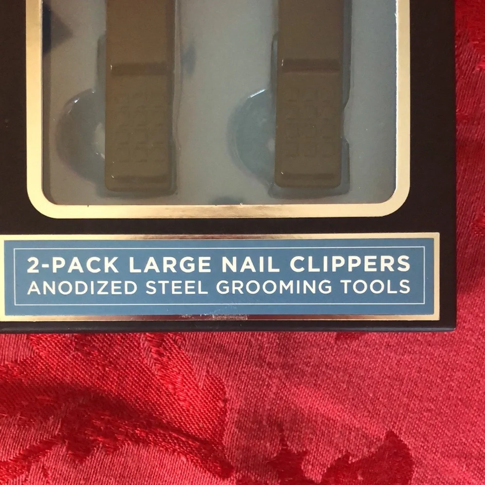 Brookstone 2-pack large anodized steel nail clippers